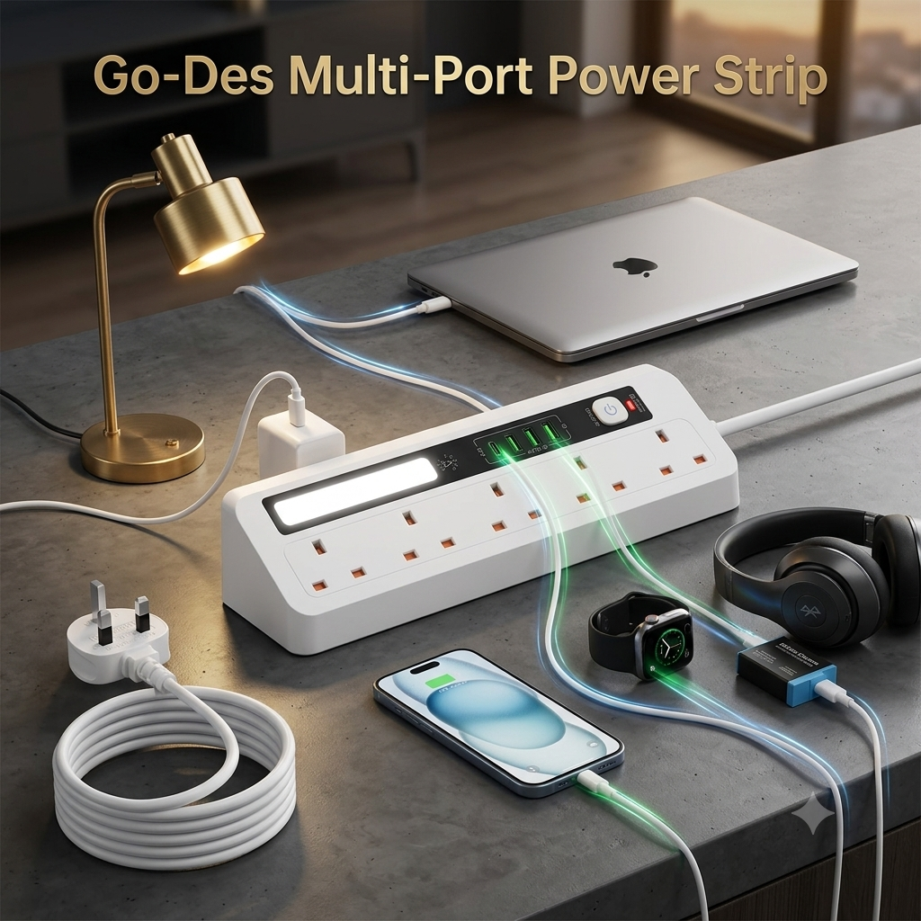 Go-Des Multi-Port Power Strip