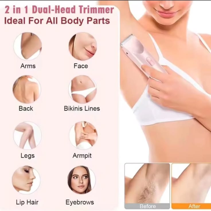 2-in-1 Dual Head Electric Shaver for Women