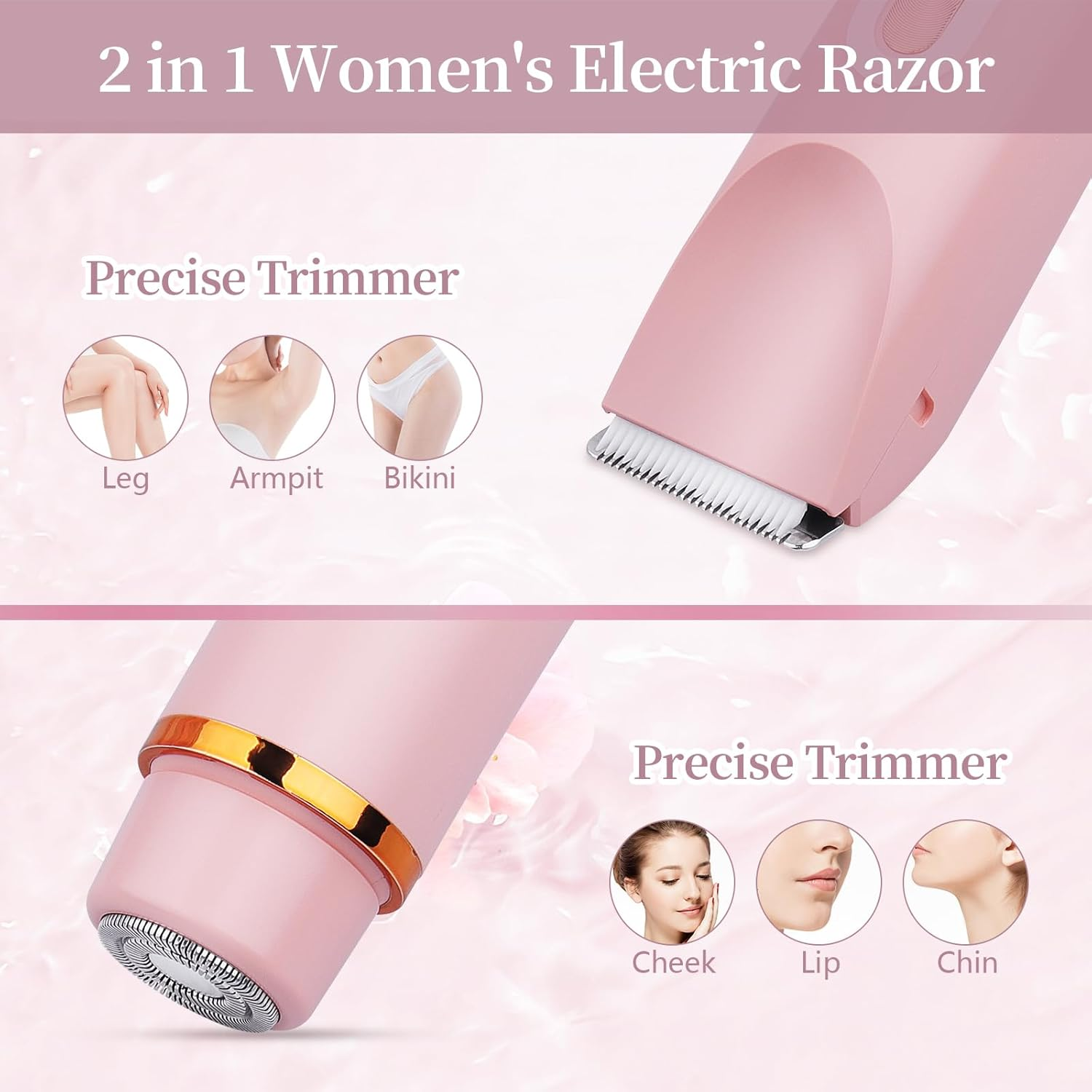 2-in-1 Dual Head Electric Shaver for Women