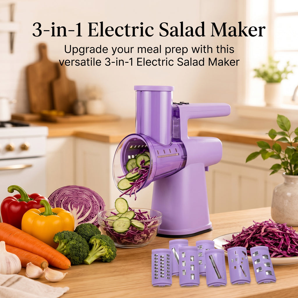 3-in-1 Electric Salad Maker & Vegetable Slicer