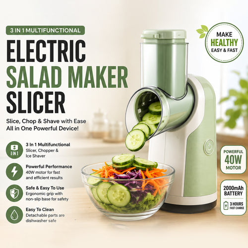 3-in-1 Electric Salad Maker & Vegetable Slicer