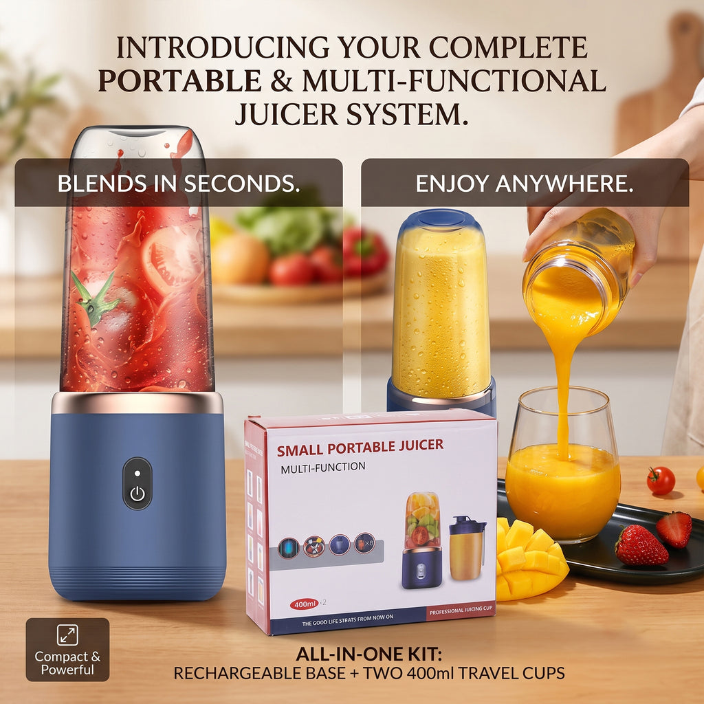 Multi-Function Portable Juicer Blender – USB Rechargeable Personal Smoothie Maker