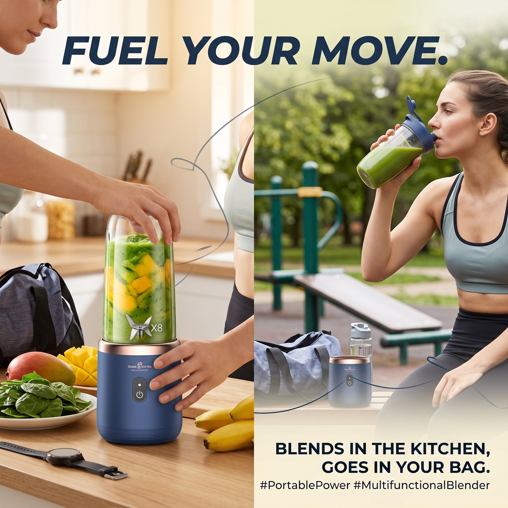 Multi-Function Portable Juicer Blender – USB Rechargeable Personal Smoothie Maker